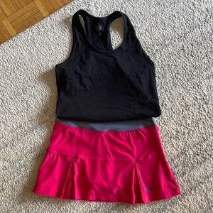 Nike tennis skirt pink and grey .